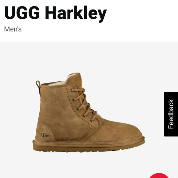 Men's UGG Harkley Brown Boots New - Picture 2 of 11